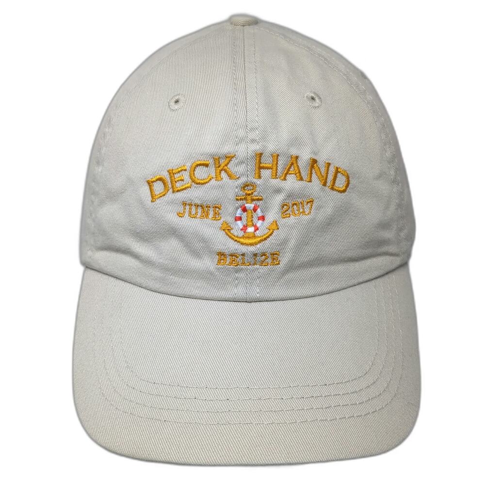 Alternative Baseball Cap Beige One Size Deck Hand June 2017 Belize Anchor Hat